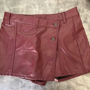 High - Rise Skort (Vegan Leather)